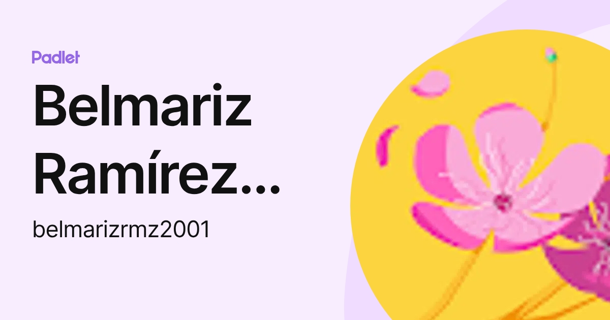 Belmariz Ramírez Cruz (belmarizrmz2001) profile | Padlet