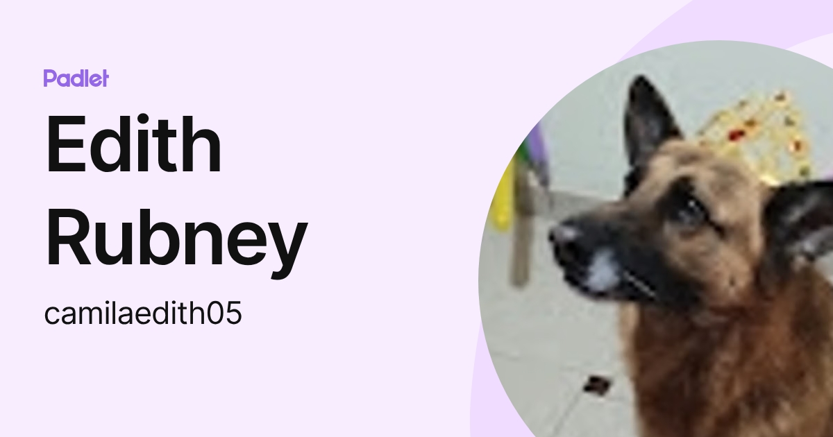 Edith Rubney (camilaedith05) profile | Padlet