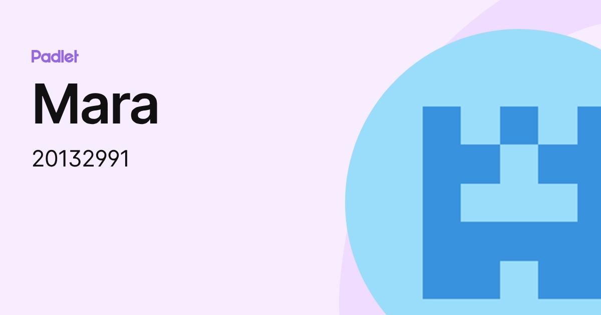 Mara (20132991) profile | Padlet