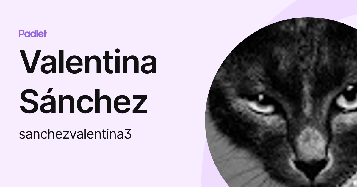 Valentina Sánchez (sanchezvalentina3) profile | Padlet
