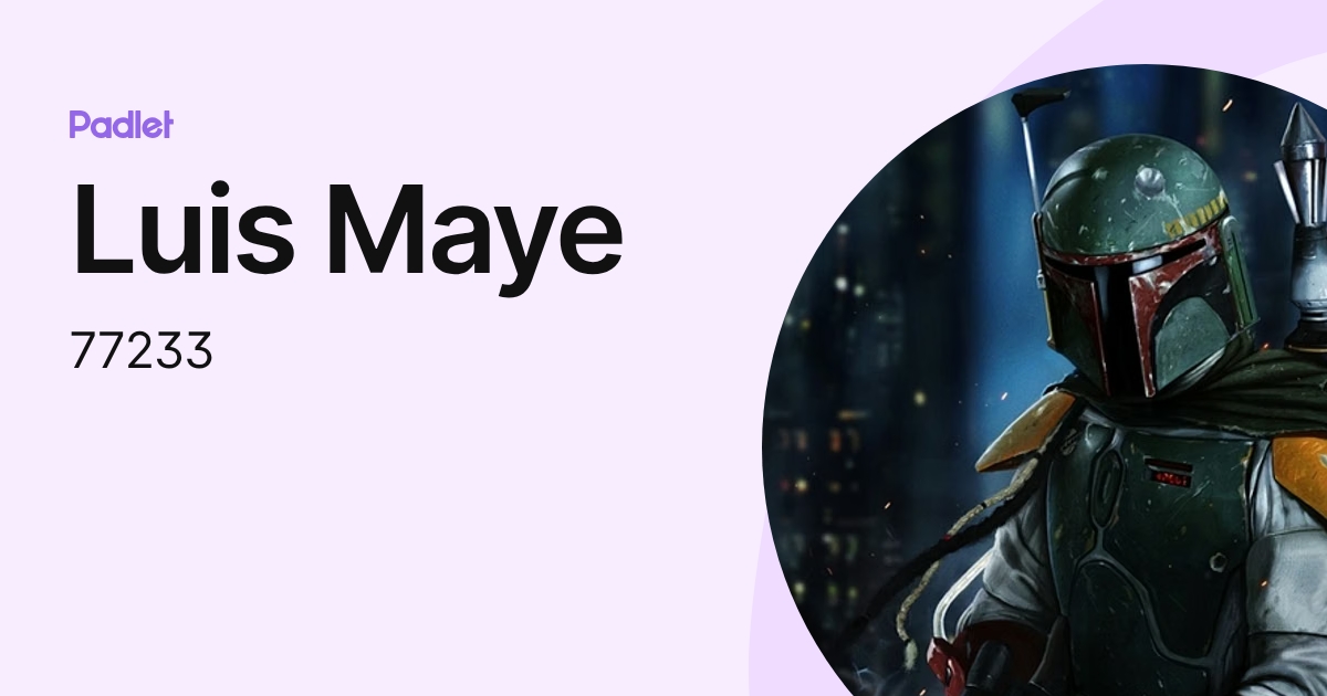 Luis Maye (77233) profile | Padlet