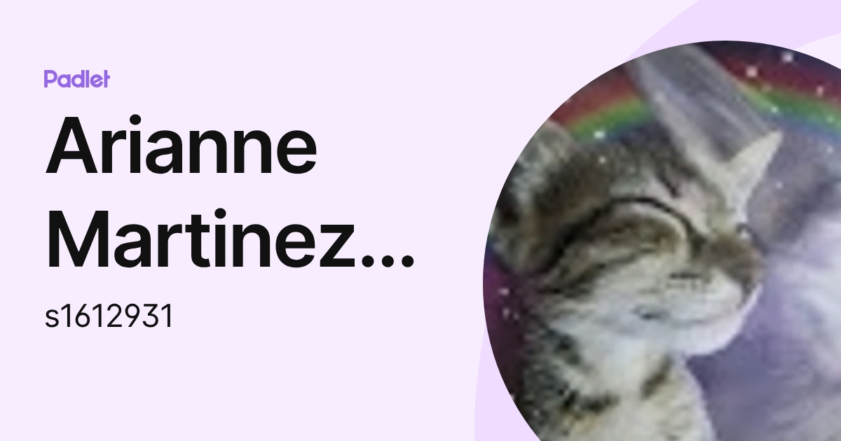 Arianne Martinez Ortega (s1612931) profile | Padlet