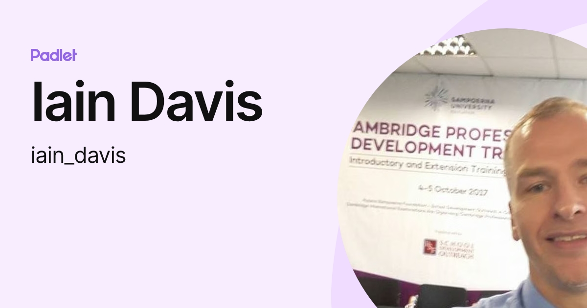 Iain Davis (iain_davis) profile | Padlet