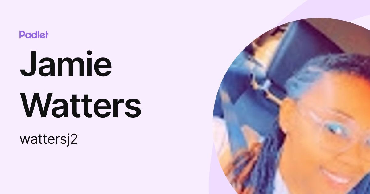 Jamie Watters (wattersj2) profile | Padlet