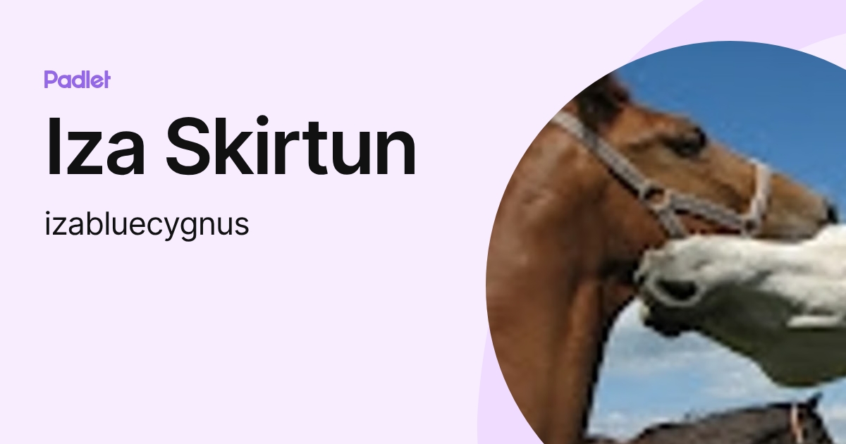 Iza Skirtun (izabluecygnus) profile | Padlet