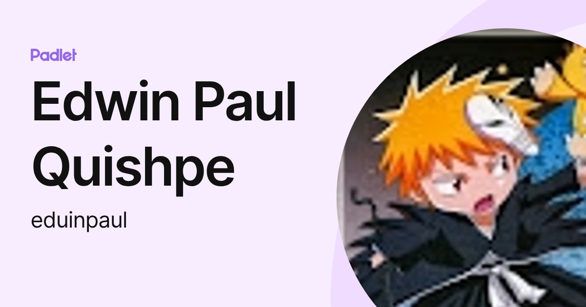 Edwin Paul Quishpe (eduinpaul) profile | Padlet