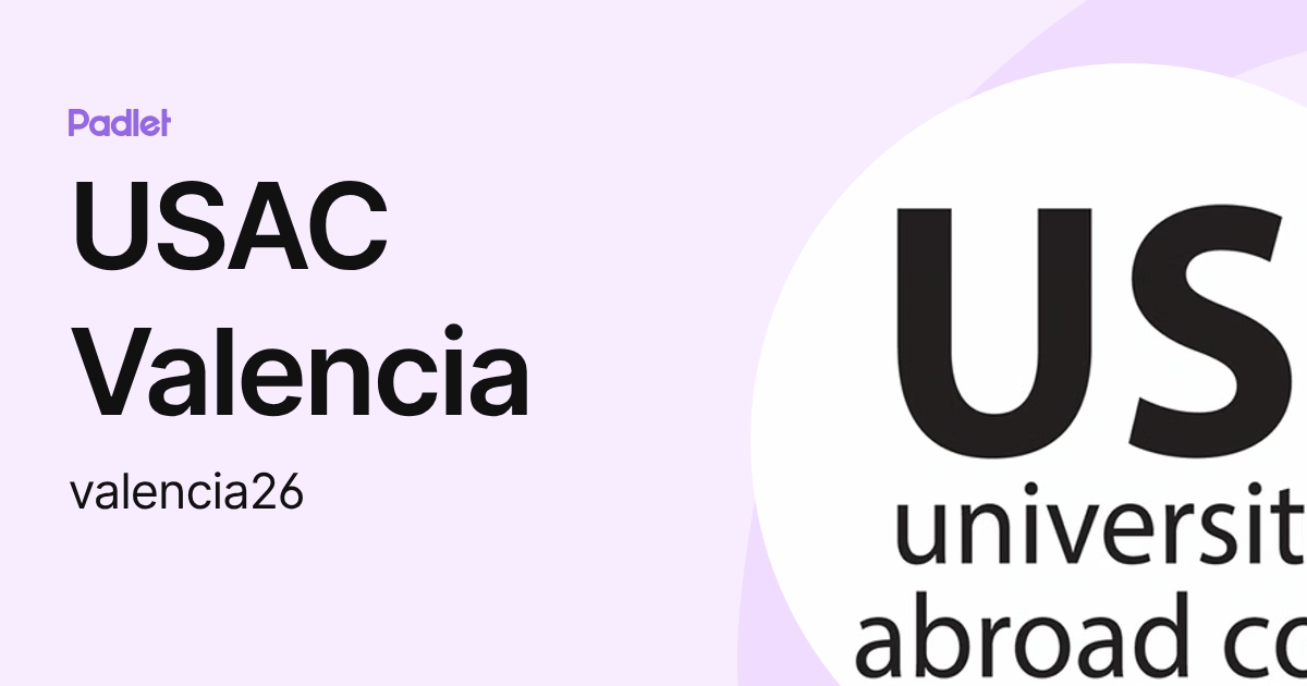 USAC Valencia (valencia26) profile | Padlet