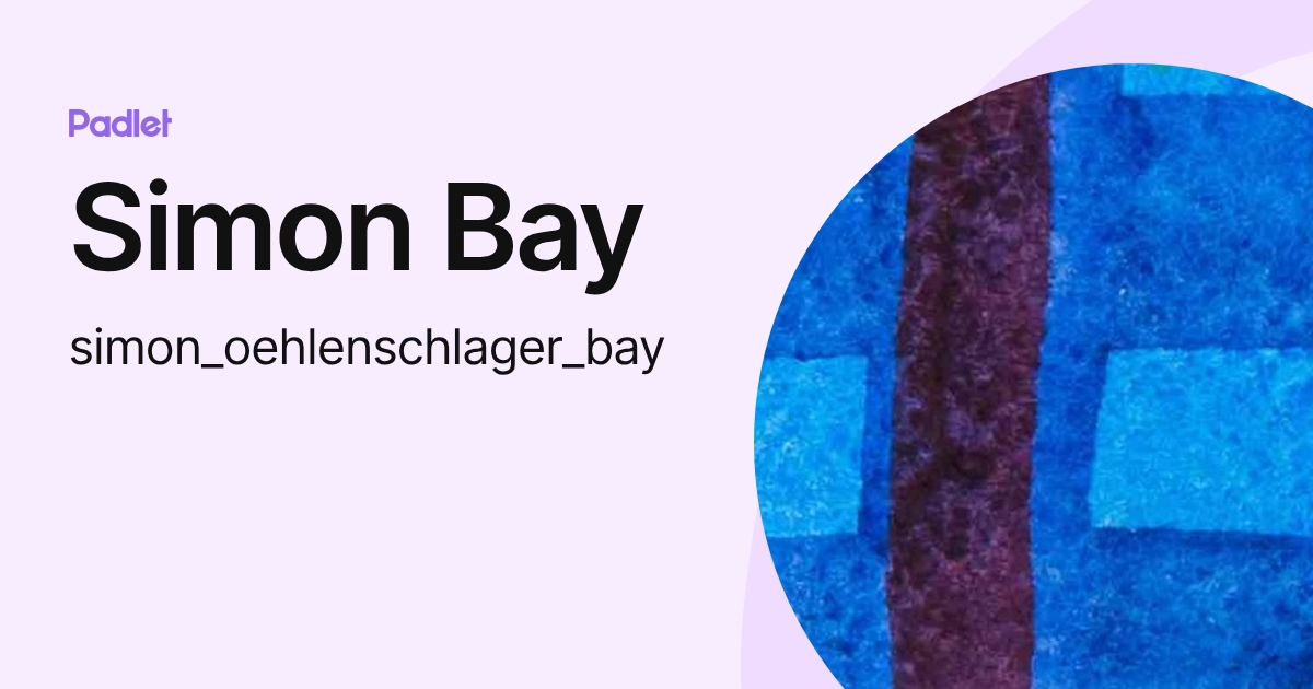 Simon Bay (simon_oehlenschlager_bay) profile | Padlet