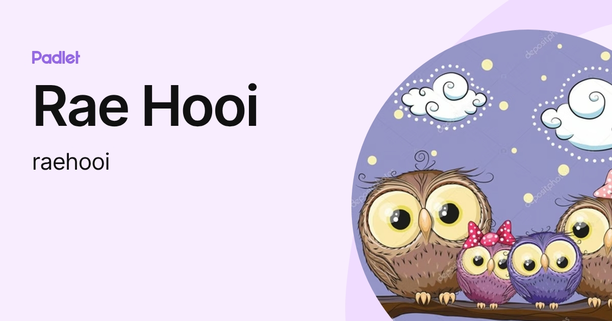 Rae Hooi (raehooi) profile | Padlet