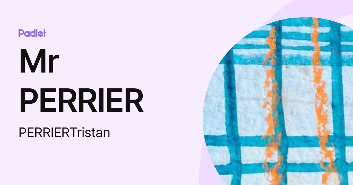 Mr PERRIER (PERRIERTristan) profile | Padlet