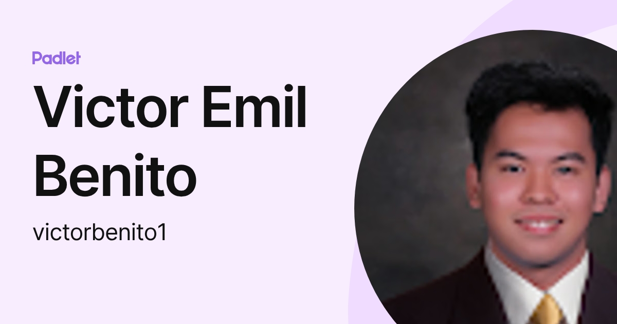 Victor Emil Benito (victorbenito1) profile | Padlet