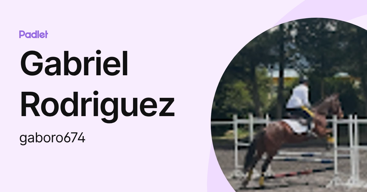 Gabriel Rodriguez (gaboro674) profile | Padlet
