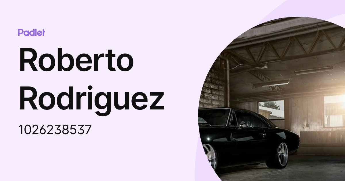 Roberto Rodriguez (1026238537) profile | Padlet