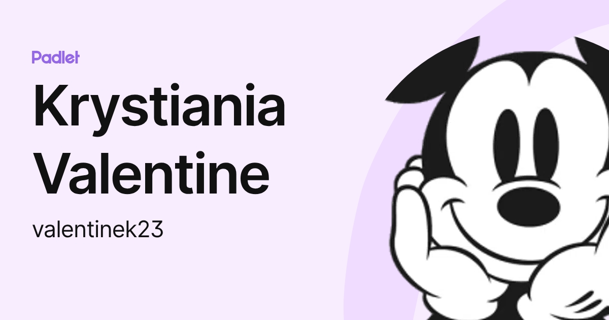 Krystiania Valentine (valentinek23) profile | Padlet