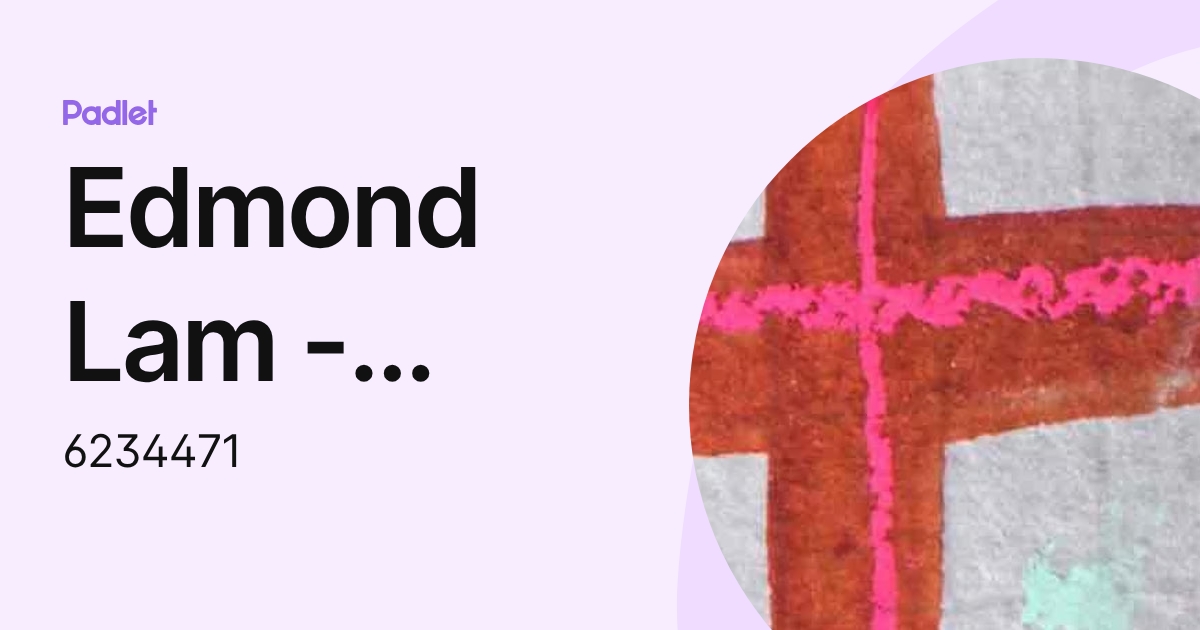 Edmond Lam - David Leeder MS (1544) (6234471) profile | Padlet