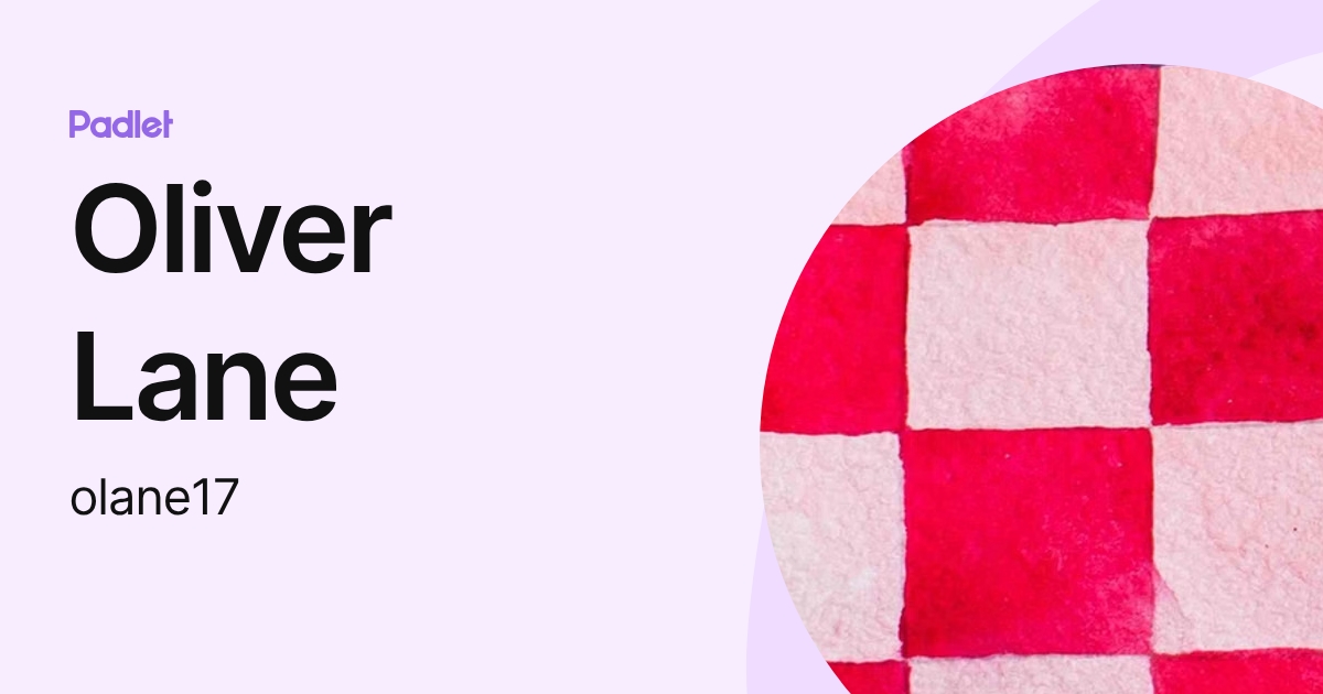 Oliver Lane (olane17) profile | Padlet