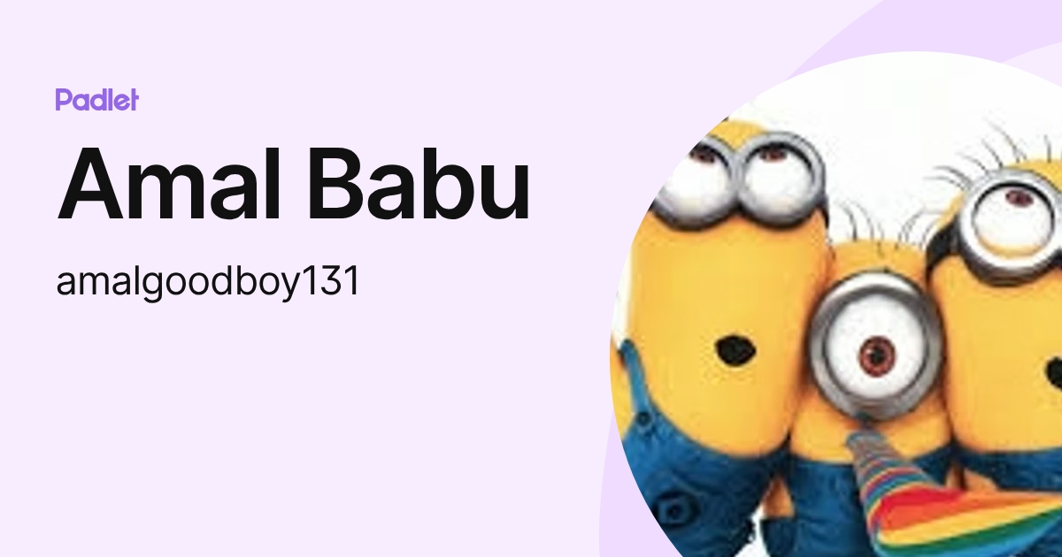 Amal Babu (amalgoodboy131) profile | Padlet