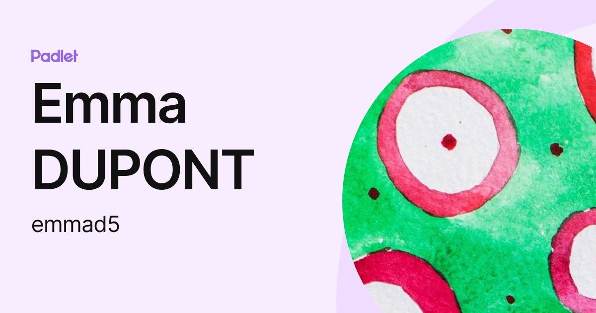 Emma DUPONT (emmad5) profile | Padlet