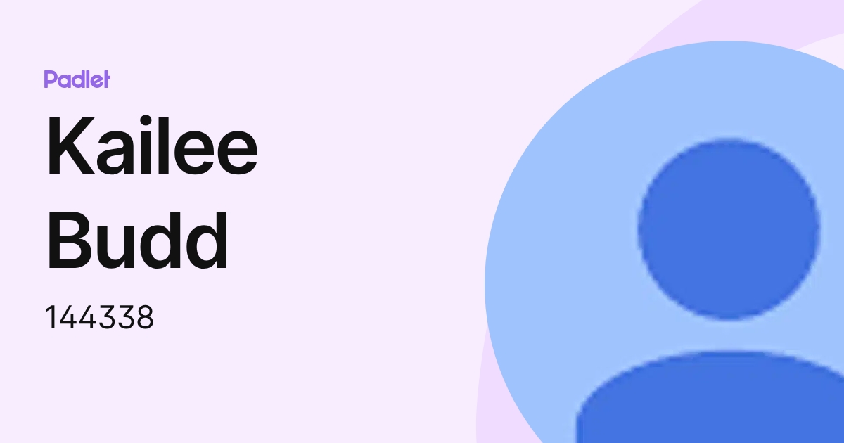 Kailee Budd (144338) profile | Padlet
