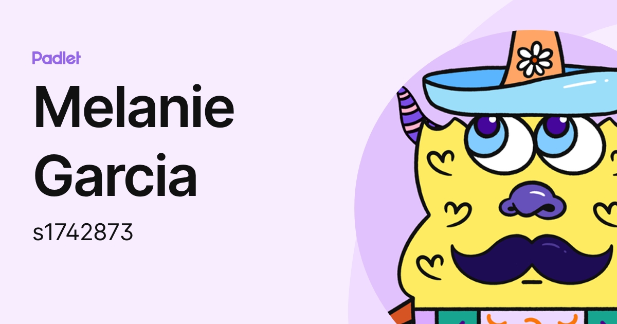 Melanie Garcia (s1742873) profile | Padlet