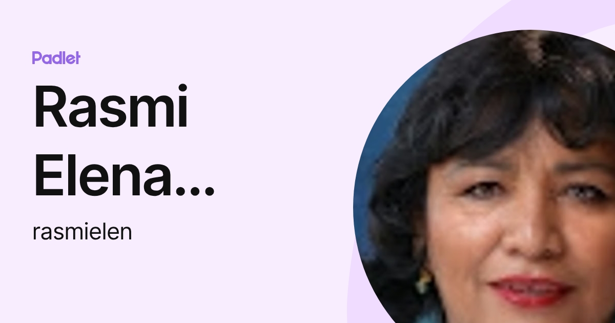 Rasmi Elena Càmara Caballero (rasmielen) profile | Padlet