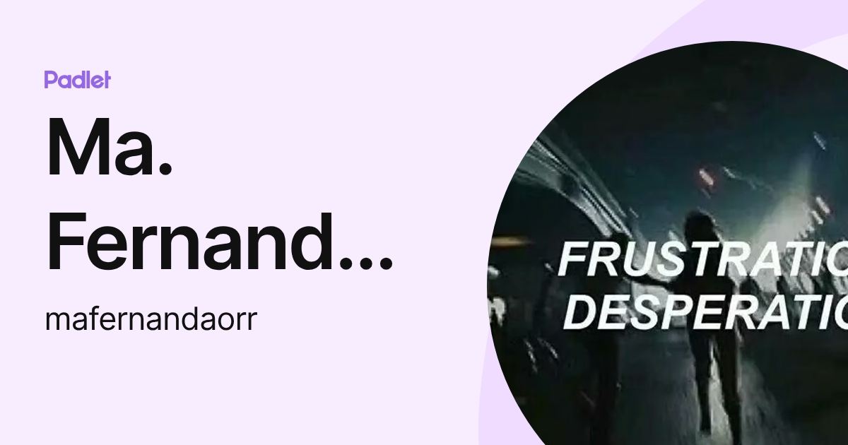 Ma. Fernanda Ordoñez (mafernandaorr) profile | Padlet