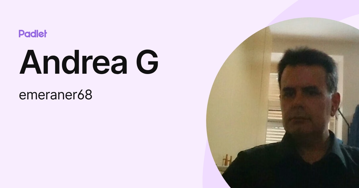 Andrea G (emeraner68) profile | Padlet