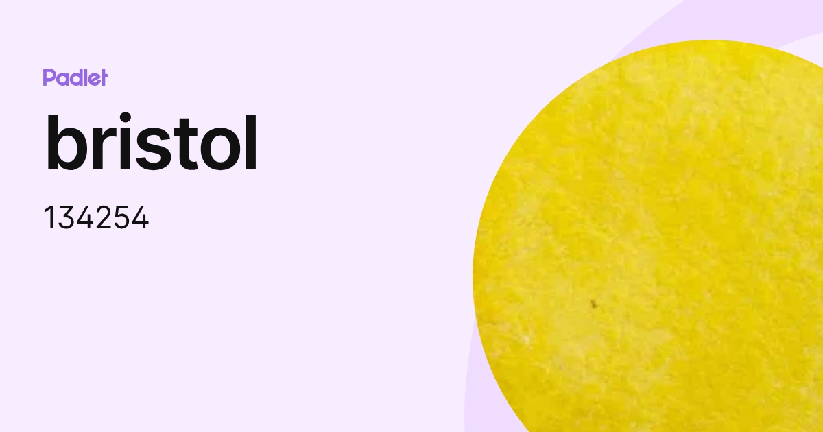 bristol (134254) profile | Padlet