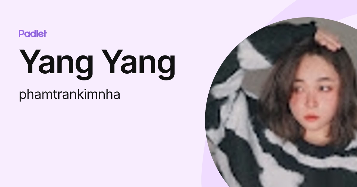 Yang Yang (phamtrankimnha) profile | Padlet
