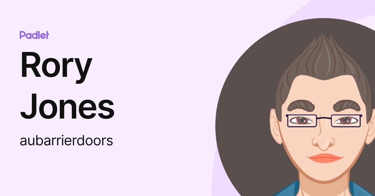 Rory Jones Rpc Rory Jones (aubarrierdoors) profile | Padlet