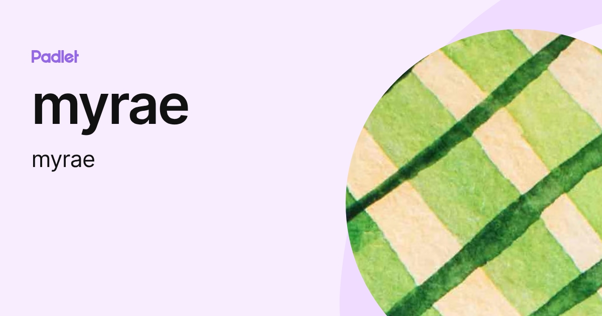 myrae (myrae) profile | Padlet