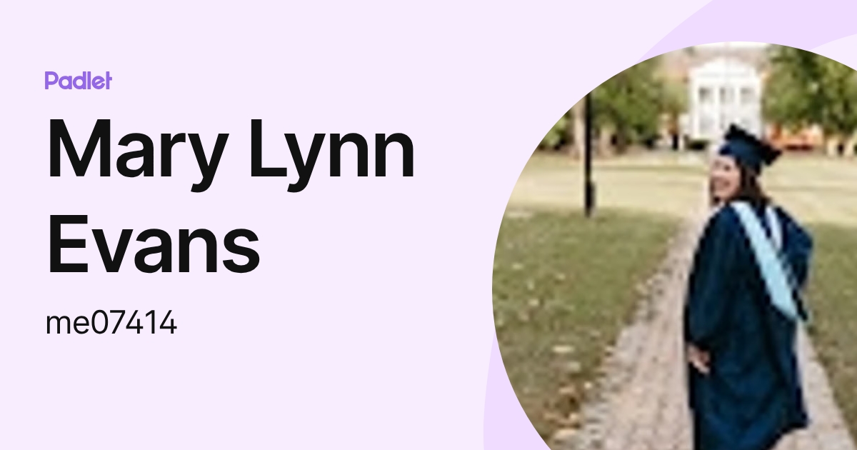 Mary Lynn Evans (me07414) profile | Padlet