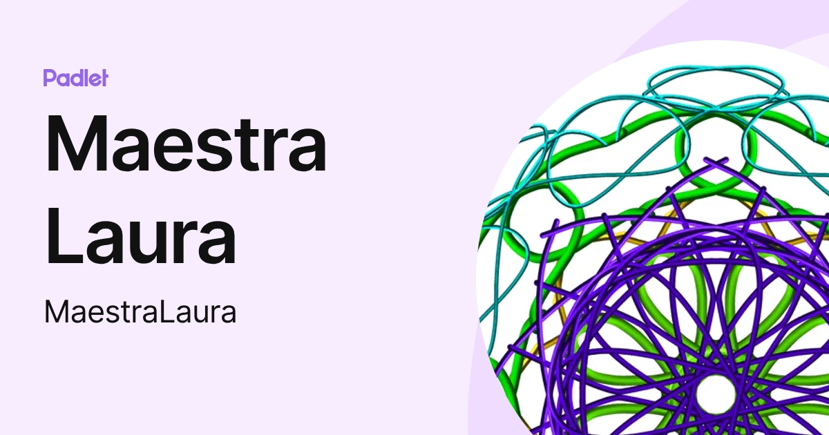 Maestra Laura (MaestraLaura) profile | Padlet
