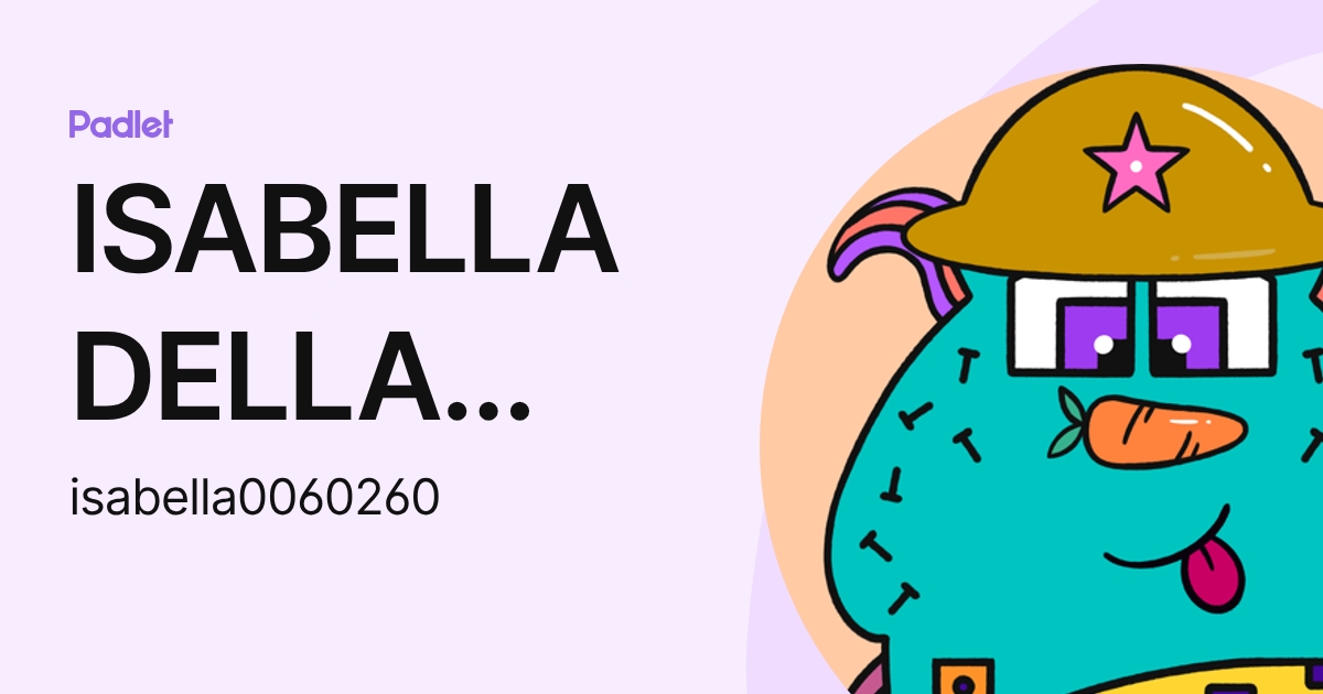 ISABELLA DELLA TOGNA BECHARA (isabella0060260) profile | Padlet