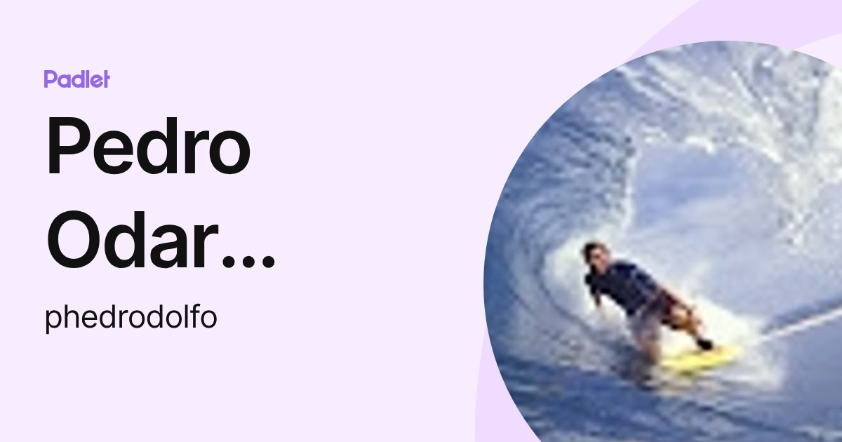 Pedro Odar Aldana (phedrodolfo) profile | Padlet