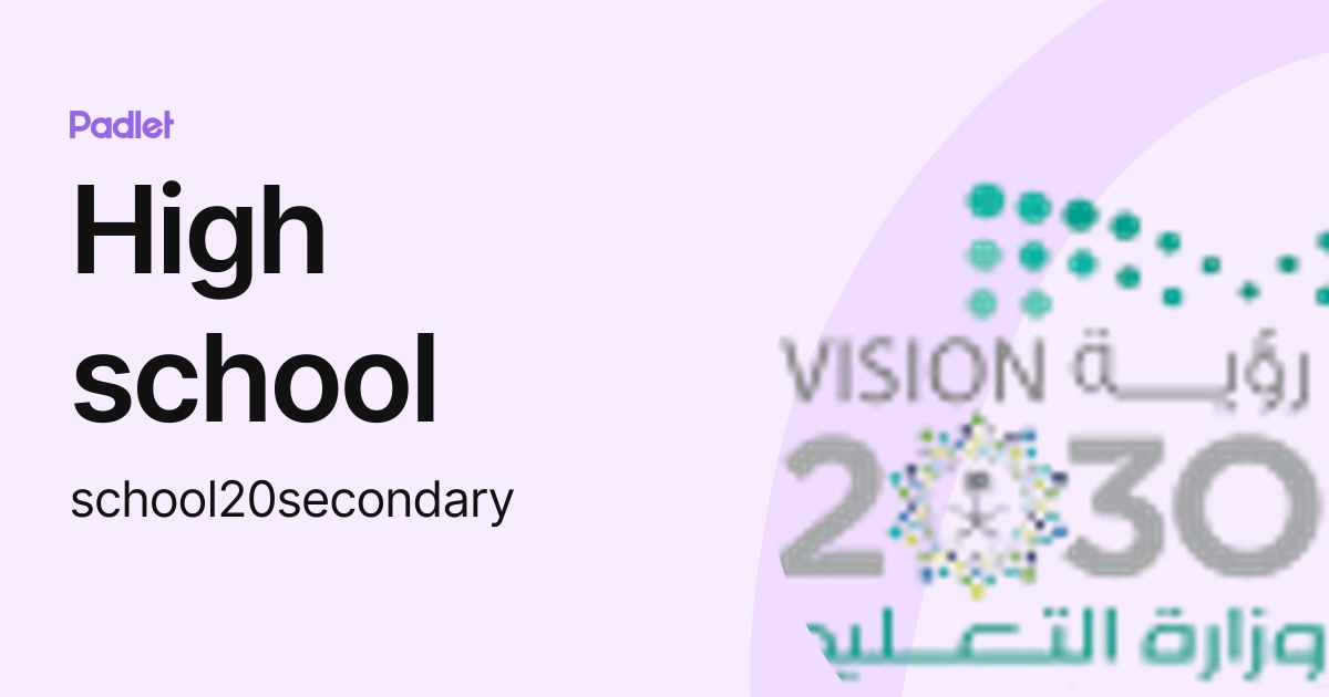 High School School20secondary Profile Padlet