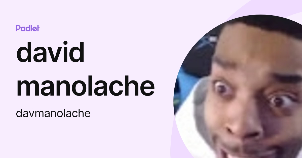 david manolache (davmanolache) profile | Padlet