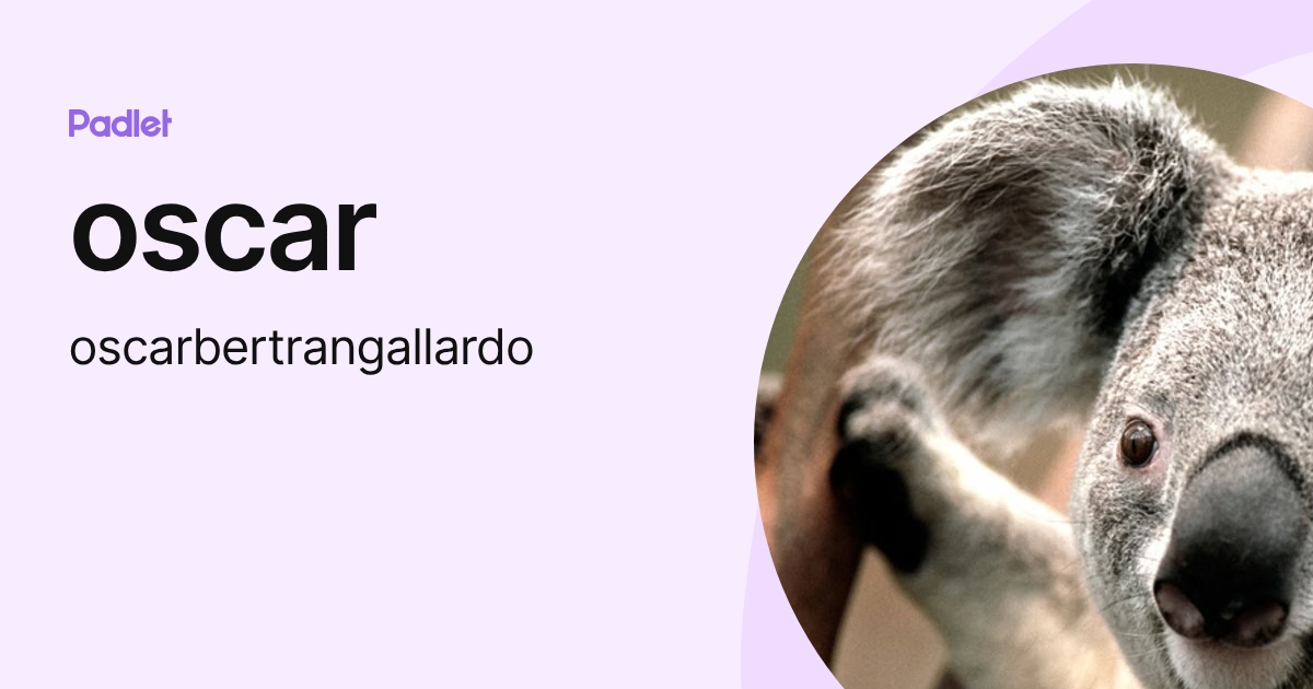 oscar (oscarbertrangallardo) profile | Padlet