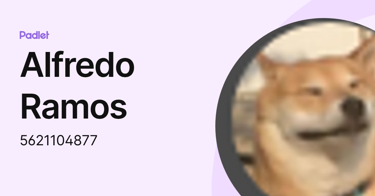 Alfredo Ramos (5621104877) profile | Padlet