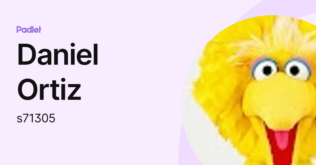 Daniel Ortiz (s71305) profile | Padlet
