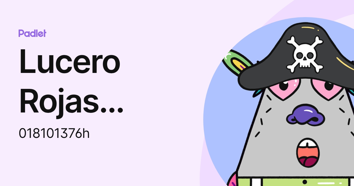 Lucero Rojas Sanchez (018101376h) profile | Padlet