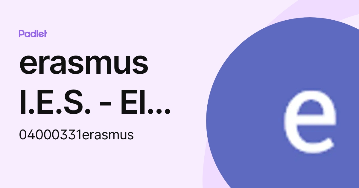 erasmus I.E.S. - El Parador (04000331erasmus) profile | Padlet