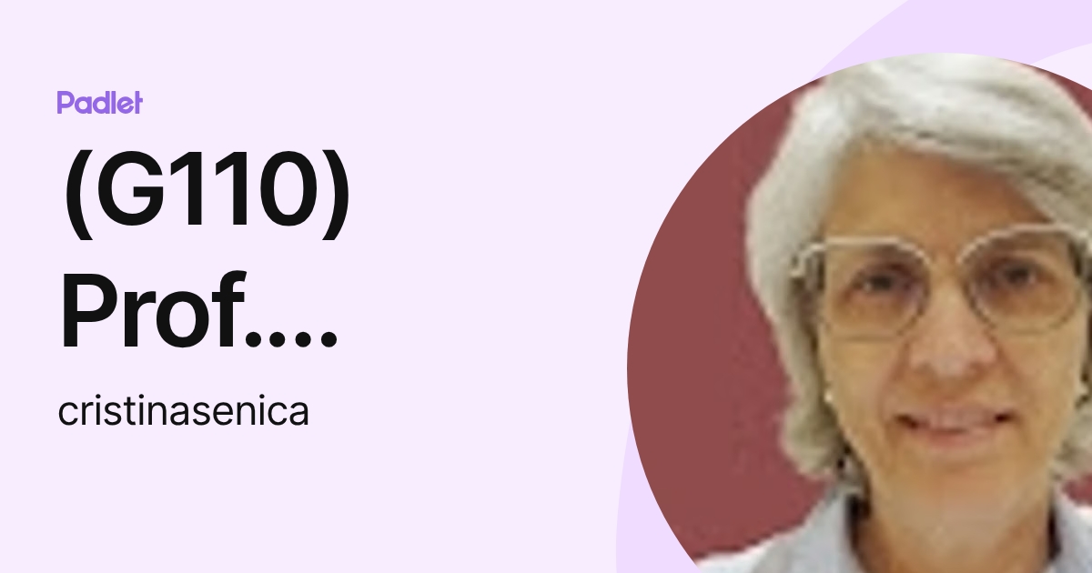 (G110) Prof. Cristina Isabel Rodrigues Sénica (cristinasenica) profile ...