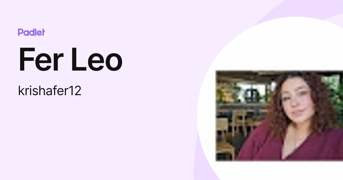 Fer Leo (krishafer12) profile | Padlet