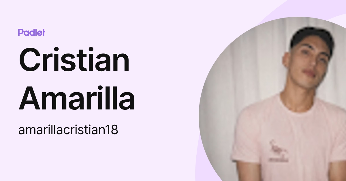 Cristian Amarilla (amarillacristian18) profile | Padlet