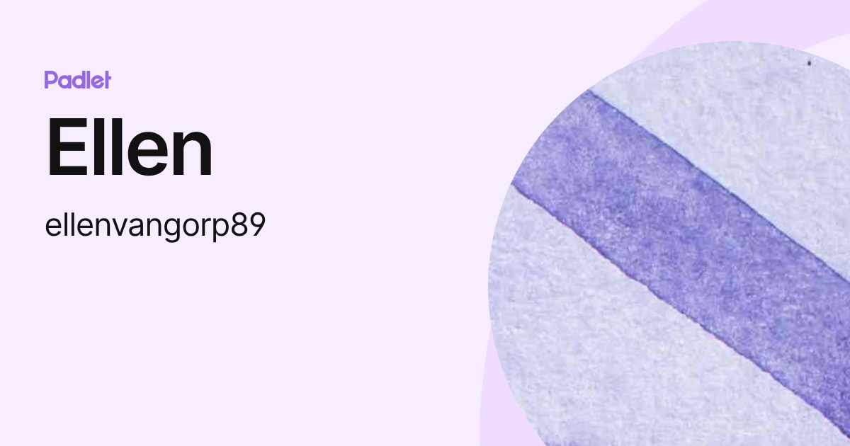 Ellen (ellenvangorp89) profile | Padlet