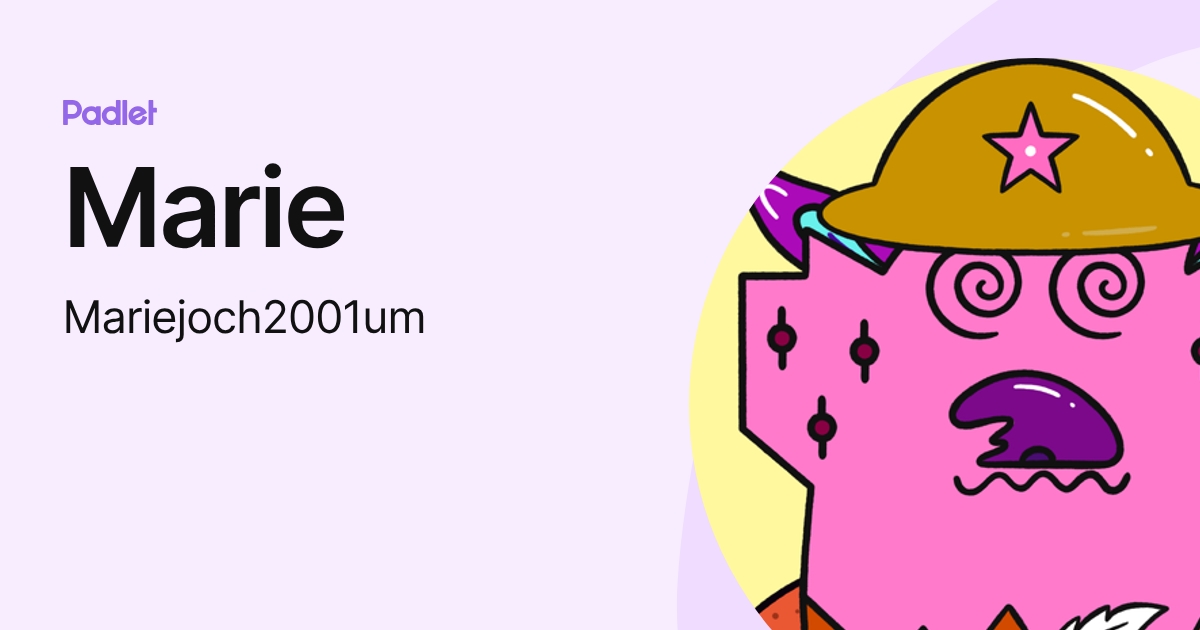 Marie (Mariejoch2001um) profile | Padlet