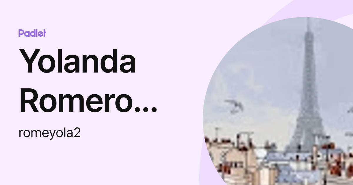 Yolanda Romero Martín (romeyola2) profile | Padlet