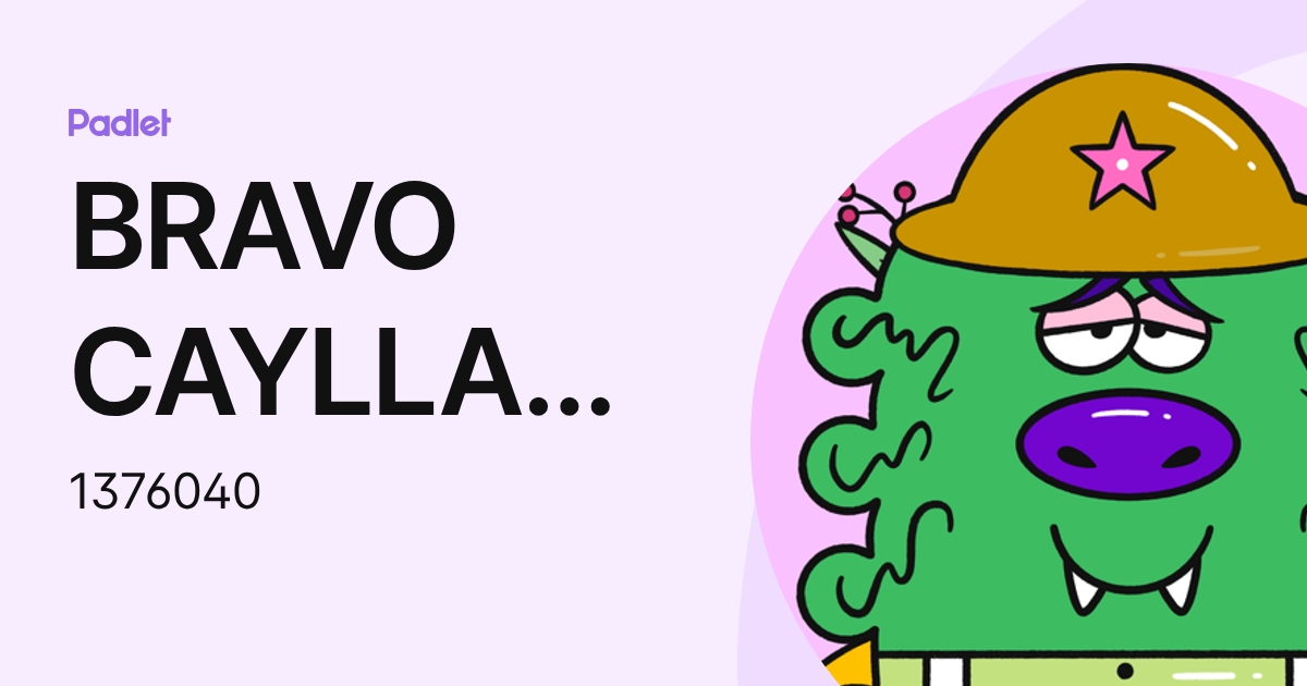 BRAVO CAYLLAHUA, ANTONY (1376040) profile | Padlet