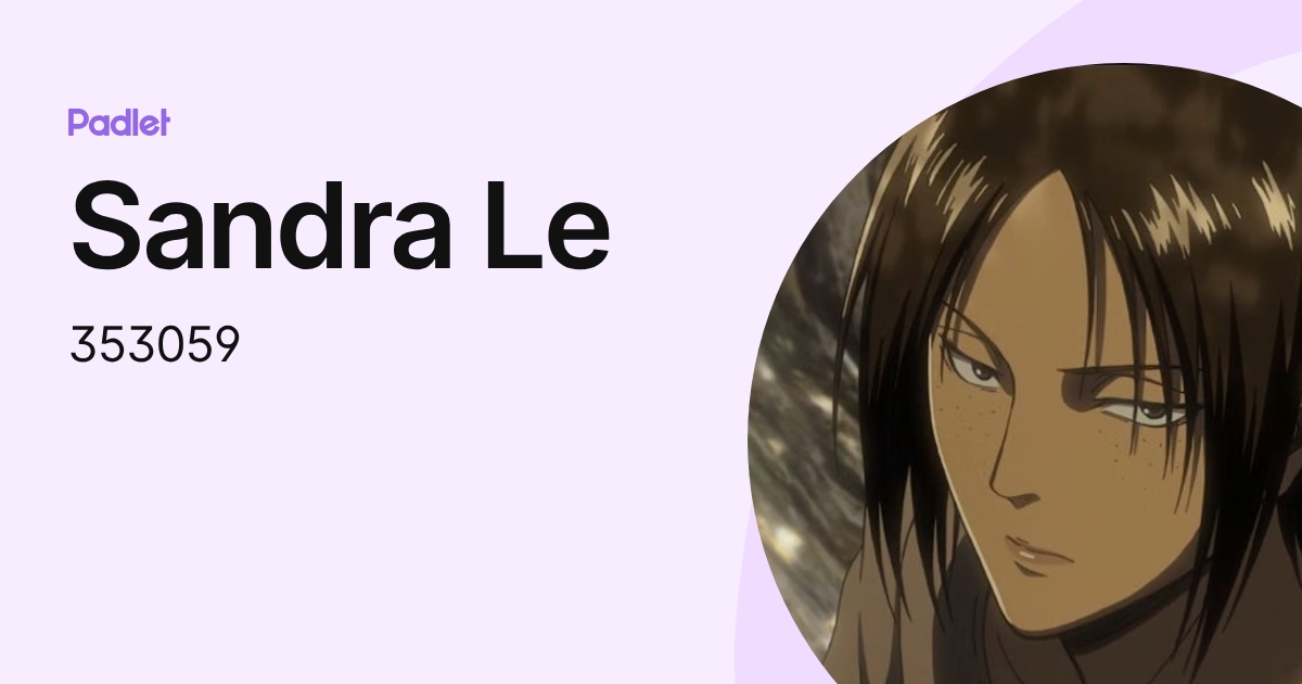 Sandra Le (353059) profile | Padlet
